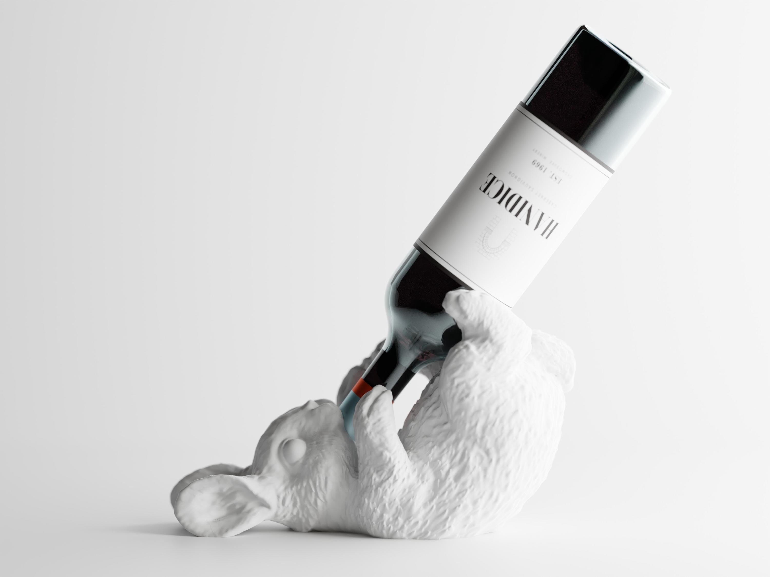 KANIN Bunny Wine Holder for Kitchen | Gifts | Spring Easter Decor